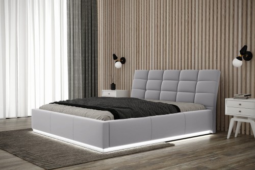 Łóżko sypialniane 160x200 PALERMO stelaż LED