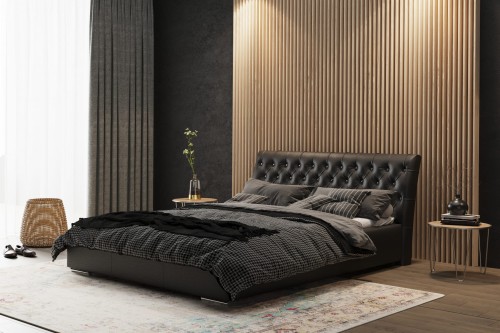 Łóżko PORTO 140x200 stelaż metalowy tapicerowane sypialniane