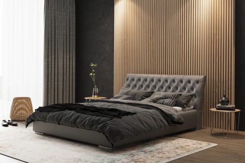 Łóżko PORTO 160x200 stelaż metalowy tapicerowane sypialniane